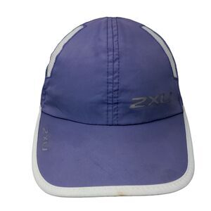 2XU Strapback Hat Blue One Size Adjustable Breathable Mesh Lightweight 6 Panel